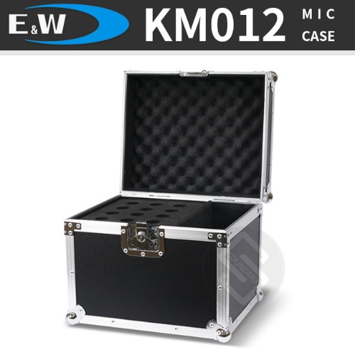 E&amp;W KM-012 유선 무선 마이크 케이스 마이크 12개 수납 케이블 보관함