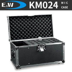 E&amp;W KM-024 유선 마이크 케이스 마이크 24개 수납 케이블 보관함